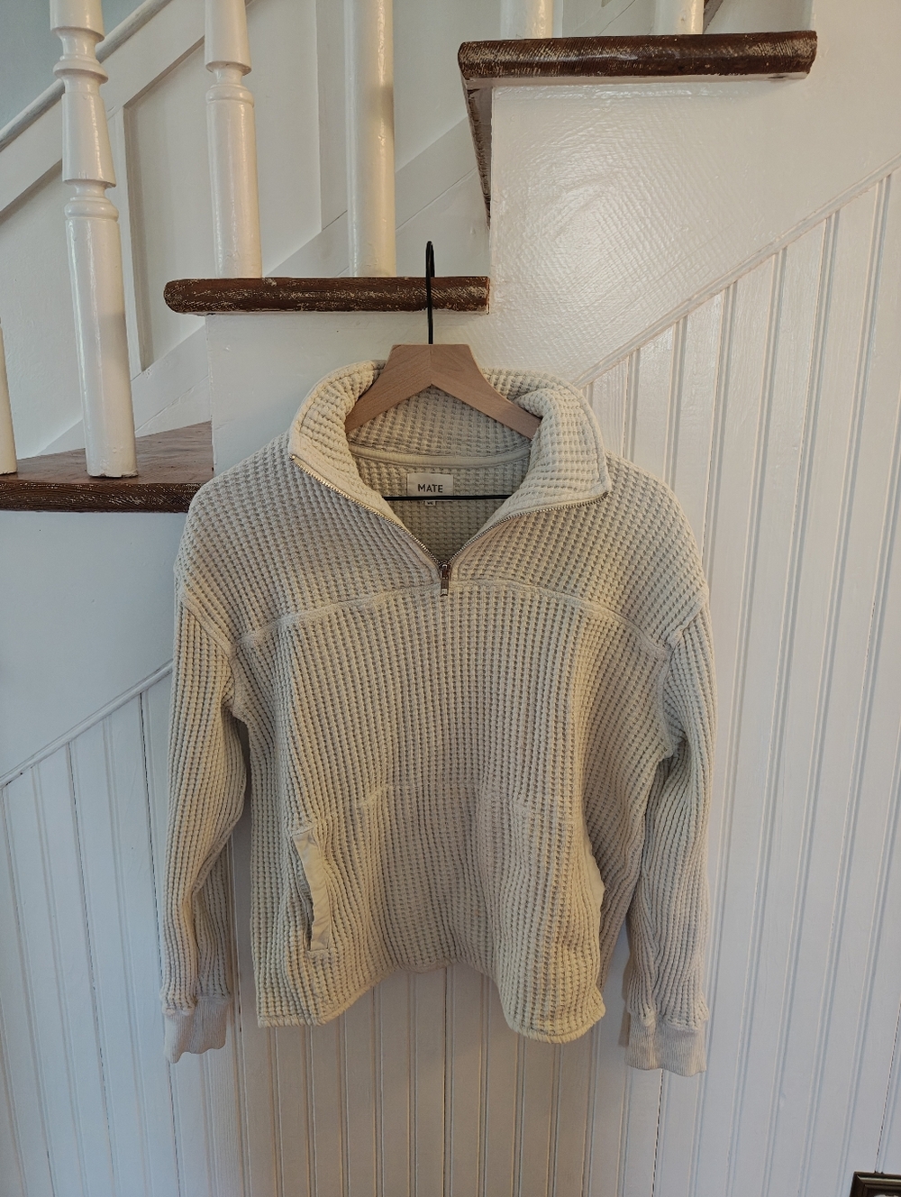 Mate The Label Cream Pullover Zip